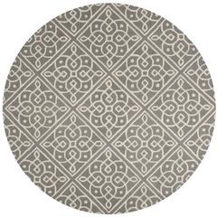 CAMBRIDGE, DARK GREY / IVORY, 6' X 6' Round, Area Rug, CAM731D-6R