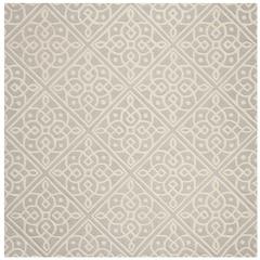 CAMBRIDGE, LIGHT GREY / IVORY, 6' X 6' Square, Area Rug, CAM731G-6SQ