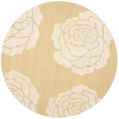 CAMBRIDGE, LIGHT GOLD / IVORY, 6' X 6' Round, Area Rug, CAM782Q-6R