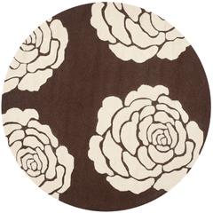 CAMBRIDGE, BROWN / IVORY, 6' X 6' Round, Area Rug, CAM782R-6R