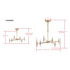 Gale Chandelier, Gold