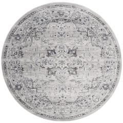 CHARLESTON, GREY / DARK GREY, 6'-7" X 6'-7" Round, Area Rug, CHL411F-7R