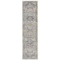 CHARLESTON, IVORY / LIGHT BLUE, 2' X 8', Area Rug
