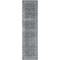CHARLESTON, NAVY / CREME, 2' X 8', Area Rug, CHL412N-28