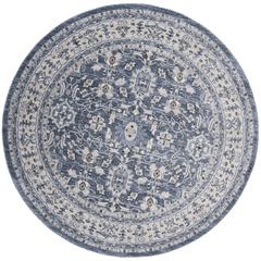 CHARLESTON, NAVY / CREME, 6'-7" X 6'-7" Round, Area Rug, CHL412N-7R