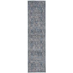 CHARLESTON, NAVY / LIGHT GREY, 2' X 8', Area Rug