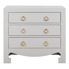 Dion 3 Drawer Chest, Grey/Gold