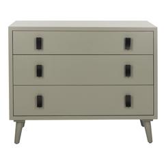 Blaize 3 Drawer Chest, Dark Grey/Black