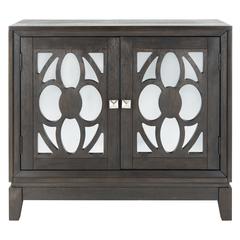 Shannon 2 Door Chest, Grey Wash Walnut/Mirror
