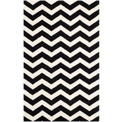 CHATHAM, IVORY / BLACK, 5' X 8', Area Rug, CHT715A-5