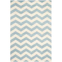 CHATHAM, BLUE / IVORY, 6' X 9', Area Rug, CHT715B-6