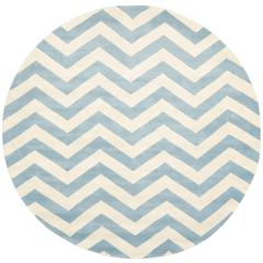 CHATHAM, BLUE / IVORY, 5' X 5' Round, Area Rug, CHT715B-5R