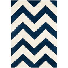 CHATHAM, DARK BLUE / IVORY, 2' X 3', Area Rug, CHT715C-2