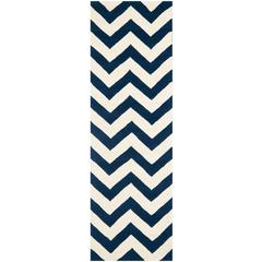 CHATHAM, DARK BLUE / IVORY, 2'-3" X 11', Area Rug, CHT715C-211