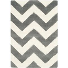 CHATHAM, DARK GREY / IVORY, 2' X 3', Area Rug, CHT715D-2