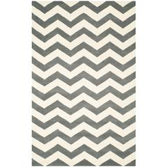 CHATHAM, DARK GREY / IVORY, 5' X 8', Area Rug, CHT715D-5