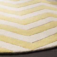 CHATHAM, LIGHT GOLD / IVORY, 7' X 7' Round, Area Rug, CHT715L-7R