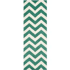 CHATHAM, TEAL / IVORY, 2'-3" X 7', Area Rug, CHT715T-27