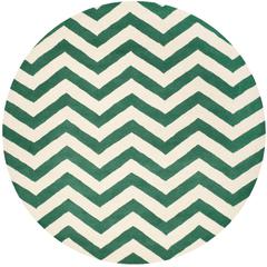 CHATHAM, TEAL / IVORY, 7' X 7' Round, Area Rug, CHT715T-7R