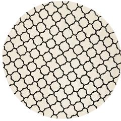 CHATHAM, IVORY / BLACK, 7' X 7' Round, Area Rug, CHT717A-7R