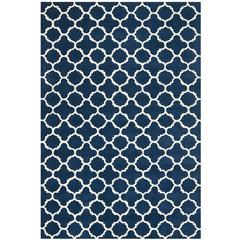 CHATHAM, DARK BLUE / IVORY, 6' X 9', Area Rug, CHT717C-6