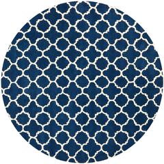 CHATHAM, DARK BLUE / IVORY, 7' X 7' Round, Area Rug, CHT717C-7R