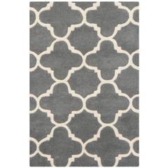 CHATHAM, DARK GREY / IVORY, 2' X 3', Area Rug, CHT717D-2