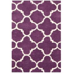 CHATHAM, PURPLE / IVORY, 2' X 3', Area Rug, CHT717F-2