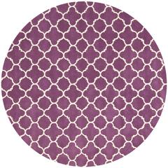 CHATHAM, PURPLE / IVORY, 7' X 7' Round, Area Rug, CHT717F-7R