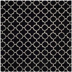 CHATHAM, BLACK / IVORY, 7' X 7' Square, Area Rug, CHT717K-7SQ
