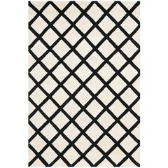 CHATHAM, IVORY / BLACK, 4' X 6', Area Rug, CHT718A-4