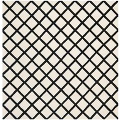 CHATHAM, IVORY / BLACK, 7' X 7' Square, Area Rug, CHT718A-7SQ
