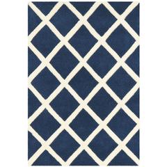 CHATHAM, DARK BLUE / IVORY, 2' X 3', Area Rug, CHT718C-2