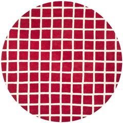 CHATHAM, RED / IVORY, 7' X 7' Round, Area Rug, CHT718G-7R