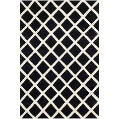 CHATHAM, BLACK / IVORY, 4' X 6', Area Rug, CHT718K-4