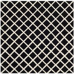 CHATHAM, BLACK / IVORY, 7' X 7' Square, Area Rug, CHT718K-7SQ