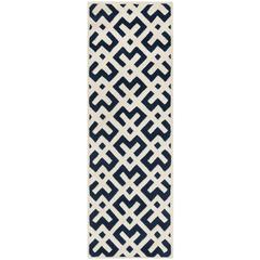 CHATHAM, DARK BLUE / IVORY, 2'-3" X 7', Area Rug, CHT719C-27