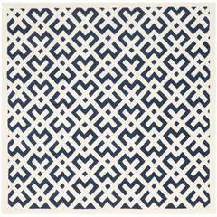 CHATHAM, DARK BLUE / IVORY, 7' X 7' Square, Area Rug, CHT719C-7SQ