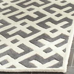 CHATHAM, DARK GREY / IVORY, 2'-3" X 5', Area Rug, CHT719D-25