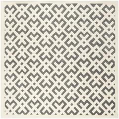 CHATHAM, DARK GREY / IVORY, 7' X 7' Square, Area Rug, CHT719D-7SQ