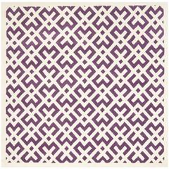 CHATHAM, PURPLE / IVORY, 7' X 7' Square, Area Rug, CHT719F-7SQ