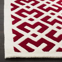 CHATHAM, RED / IVORY, 6' X 9', Area Rug, CHT719G-6