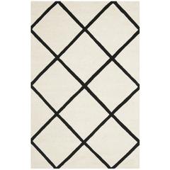 CHATHAM, IVORY / BLACK, 4' X 6', Area Rug, CHT720A-4