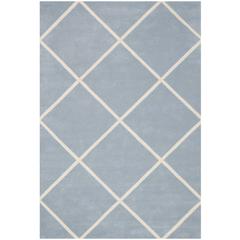 CHATHAM, BLUE / IVORY, 6' X 9', Area Rug, CHT720B-6