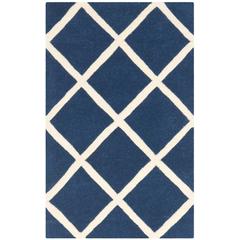 CHATHAM, DARK BLUE / IVORY, 2' X 3', Area Rug, CHT720C-2