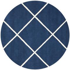 CHATHAM, DARK BLUE / IVORY, 7' X 7' Round, Area Rug, CHT720C-7R
