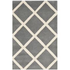 CHATHAM, DARK GREY / IVORY, 2' X 3', Area Rug, CHT720D-2