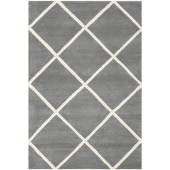 CHATHAM, DARK GREY / IVORY, 3' X 5', Area Rug, CHT720D-3