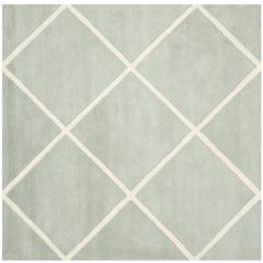 CHATHAM, GREY / IVORY, 7' X 7' Square, Area Rug, CHT720E-7SQ