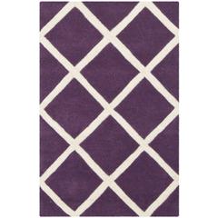 CHATHAM, PURPLE / IVORY, 2' X 3', Area Rug, CHT720F-2
